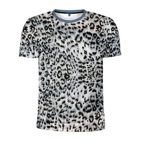 Мужская футболка 3D спортивная с принтом White Jaguar в Новосибирске, 100% полиэстер с улучшенными характеристиками | приталенный силуэт, круглая горловина, широкие плечи, сужается к линии бедра | барс | леопард | ягуар
