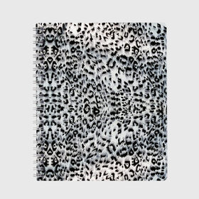 Тетрадь с принтом White Jaguar в Новосибирске, 100% бумага | 48 листов, плотность листов — 60 г/м2, плотность картонной обложки — 250 г/м2. Листы скреплены сбоку удобной пружинной спиралью. Уголки страниц и обложки скругленные. Цвет линий — светло-серый
 | барс | леопард | ягуар