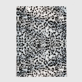Постер с принтом White Jaguar в Новосибирске, 100% бумага
 | бумага, плотность 150 мг. Матовая, но за счет высокого коэффициента гладкости имеет небольшой блеск и дает на свету блики, но в отличии от глянцевой бумаги не покрыта лаком | Тематика изображения на принте: барс | леопард | ягуар
