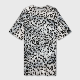 Платье-футболка 3D с принтом White Jaguar в Новосибирске,  |  | барс | леопард | ягуар