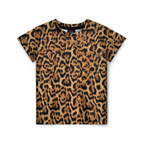 Детская футболка 3D с принтом Jaguar в Новосибирске, 100% гипоаллергенный полиэфир | прямой крой, круглый вырез горловины, длина до линии бедер, чуть спущенное плечо, ткань немного тянется | Тематика изображения на принте: оцелот | пума | текстура | ягуар