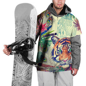 Накидка на куртку 3D с принтом Индия в Новосибирске, 100% полиэстер |  | Тематика изображения на принте: flower | summer | swag | trend | животные | лето | популярное | сваг | свег | тигр | тренд | хит | цветочки | цветы
