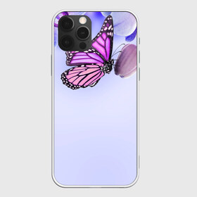Чехол для iPhone 12 Pro Max с принтом Цветы с бабочкой в Новосибирске, Силикон |  | бабочки | весна | краски | лето | осень | цветок | цветы