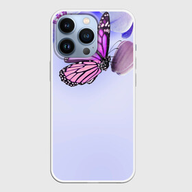 Чехол для iPhone 13 Pro с принтом Цветы с бабочкой в Новосибирске,  |  | бабочки | весна | краски | лето | осень | цветок | цветы
