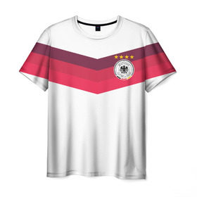 Мужская футболка 3D с принтом Сборная Германии по футболу в Новосибирске, 100% полиэфир | прямой крой, круглый вырез горловины, длина до линии бедер | germany