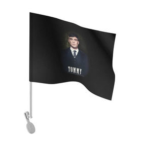 Флаг для автомобиля с принтом Peaky Blinders 2 в Новосибирске, 100% полиэстер | Размер: 30*21 см | peaky blinders | козырьки | козырьки сериал | острые козырьки | томас шелби