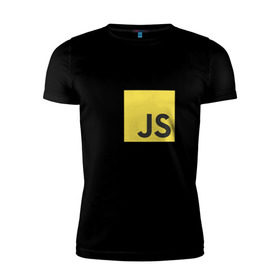Мужская футболка премиум с принтом JS return true, в Новосибирске, 92% хлопок, 8% лайкра | приталенный силуэт, круглый вырез ворота, длина до линии бедра, короткий рукав | javascript | js | программист