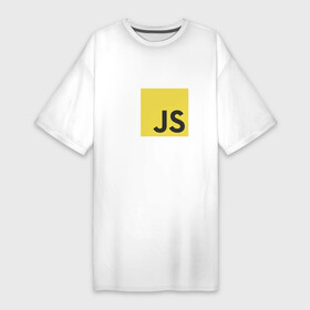 Платье-футболка хлопок с принтом JS return true (black) в Новосибирске,  |  | javascript | js | программист