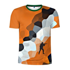 Мужская футболка 3D спортивная с принтом CS GO Asiimov camouflage в Новосибирске, 100% полиэстер с улучшенными характеристиками | приталенный силуэт, круглая горловина, широкие плечи, сужается к линии бедра | counter strike | камуфляж