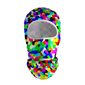 Балаклава 3D с принтом Цветной шум в Новосибирске, 100% полиэстер, ткань с особыми свойствами — Activecool | плотность 150–180 г/м2; хорошо тянется, но при этом сохраняет форму. Закрывает шею, вокруг отверстия для глаз кайма. Единый размер | камуфляж