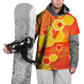 Накидка на куртку 3D с принтом Соты в Новосибирске, 100% полиэстер |  | abstraction | art | background | bright | color | honeycomb | light | pattern | абстракция | искусство | рисунок | свет | соты | фон | цвет | яркий