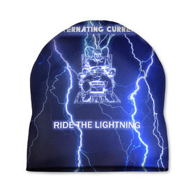 Шапка 3D с принтом Metallica - Ride the Lightning в Новосибирске, 100% полиэстер | универсальный размер, печать по всей поверхности изделия | album | metal | metallica | ride the lightning | rock | альбом | метал | металлика | молния | рок