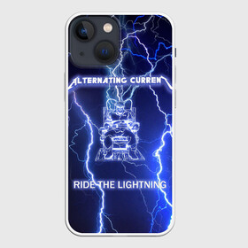 Чехол для iPhone 13 mini с принтом Metallica   Ride the Lightning в Новосибирске,  |  | album | metal | metallica | ride the lightning | rock | альбом | метал | металлика | молния | рок