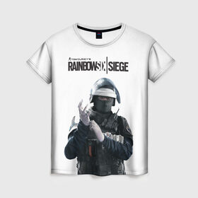 Женская футболка 3D с принтом Rainbow Six Siege в Новосибирске, 100% полиэфир ( синтетическое хлопкоподобное полотно) | прямой крой, круглый вырез горловины, длина до линии бедер | rainbow six | tom clancy’s
