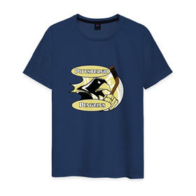 Мужская футболка хлопок с принтом Pittsburgh Penguins team в Новосибирске, 100% хлопок | прямой крой, круглый вырез горловины, длина до линии бедер, слегка спущенное плечо. | Тематика изображения на принте: спорт | хоккей