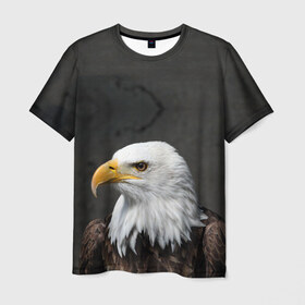 Мужская футболка 3D с принтом Орел 3 в Новосибирске, 100% полиэфир | прямой крой, круглый вырез горловины, длина до линии бедер | орел | птица | ястреб