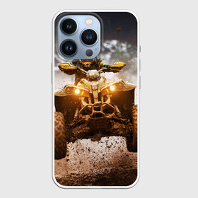 Чехол для iPhone 13 Pro с принтом Квадроцикл в Новосибирске,  |  | Тематика изображения на принте: гонки | гонщик | грязь | квадроцикл | колеса | мотоцикл