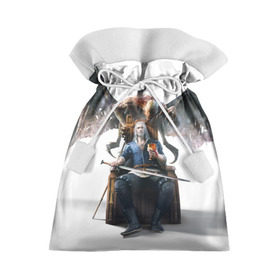 Подарочный 3D мешок с принтом The Witcher в Новосибирске, 100% полиэстер | Размер: 29*39 см | witcher | ведьмак | геральт