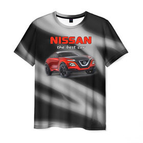 Мужская футболка 3D с принтом Nissan - лучшая машина в Новосибирске, 100% полиэфир | прямой крой, круглый вырез горловины, длина до линии бедер | nissan | авто | автомобиль | ниссан