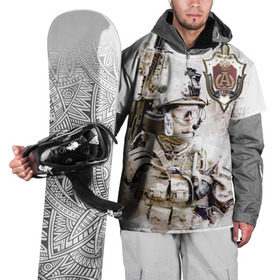 Накидка на куртку 3D с принтом Альфа, отряд, спецназ России, в Новосибирске, 100% полиэстер |  | альфа | армия | боевой компле | войска специального назначения | камуфляж | отряд | солдат | спецназ россии