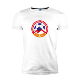 Мужская футболка премиум с принтом Сборная Армении по футболу в Новосибирске, 92% хлопок, 8% лайкра | приталенный силуэт, круглый вырез ворота, длина до линии бедра, короткий рукав | армения | ереван