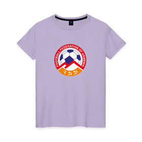 Женская футболка хлопок с принтом Сборная Армении по футболу в Новосибирске, 100% хлопок | прямой крой, круглый вырез горловины, длина до линии бедер, слегка спущенное плечо | армения | ереван