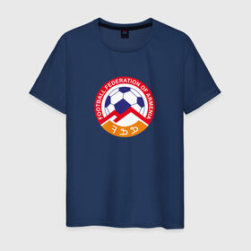 Мужская футболка хлопок с принтом Сборная Армении по футболу в Новосибирске, 100% хлопок | прямой крой, круглый вырез горловины, длина до линии бедер, слегка спущенное плечо. | армения | ереван