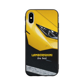Чехол для Apple iPhone X силиконовый матовый с принтом Lamborghini the best в Новосибирске, Силикон | Печать на задней стороне чехла, без боковой панели | Тематика изображения на принте: авто | автомобиль | ламборгини
