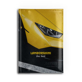 Обложка для автодокументов с принтом Lamborghini the best в Новосибирске, натуральная кожа |  размер 19,9*13 см; внутри 4 больших “конверта” для документов и один маленький отдел — туда идеально встанут права | Тематика изображения на принте: авто | автомобиль | ламборгини