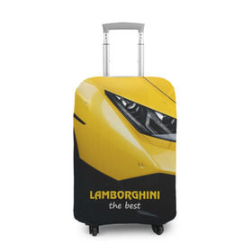 Чехол для чемодана 3D с принтом Lamborghini the best в Новосибирске, 86% полиэфир, 14% спандекс | двустороннее нанесение принта, прорези для ручек и колес | авто | автомобиль | ламборгини