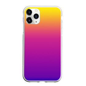 Чехол для iPhone 11 Pro матовый с принтом Чёткий градиент в Новосибирске, Силикон |  | cs:go | градиент | диджей | желтый | музыка | розовый | синий | фиолетовый | чёткий