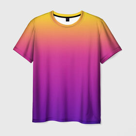 Мужская футболка 3D с принтом Чёткий градиент в Новосибирске, 100% полиэфир | прямой крой, круглый вырез горловины, длина до линии бедер | cs:go | градиент | диджей | желтый | музыка | розовый | синий | фиолетовый | чёткий