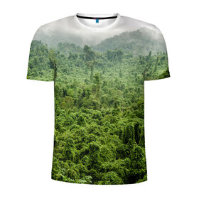 Мужская футболка 3D спортивная с принтом Потрясающие тропики в Новосибирске, 100% полиэстер с улучшенными характеристиками | приталенный силуэт, круглая горловина, широкие плечи, сужается к линии бедра | деревья | джунгли | зелень | красиво | лес | пейзаж | фото
