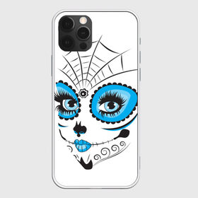 Чехол для iPhone 12 Pro Max с принтом Мексиканский череп в Новосибирске, Силикон |  | белый | девушка | день мертвых | мексика | традция | узоры | цветы