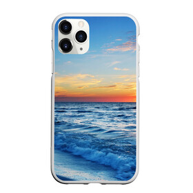 Чехол для iPhone 11 Pro Max матовый с принтом Море на закате в Новосибирске, Силикон |  | Тематика изображения на принте: волны | закат | море | небо | облака | пейзаж | пляж