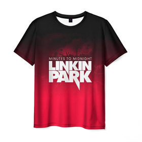 Мужская футболка 3D с принтом Linkin Park в Новосибирске, 100% полиэфир | прямой крой, круглый вырез горловины, длина до линии бедер | linkin park