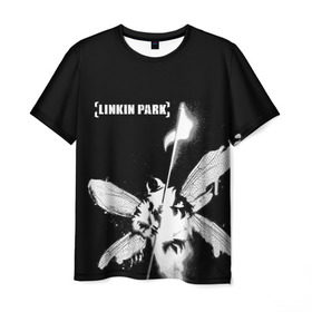 Мужская футболка 3D с принтом Linkin Park в Новосибирске, 100% полиэфир | прямой крой, круглый вырез горловины, длина до линии бедер | linkin park