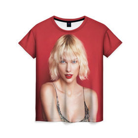 Женская футболка 3D с принтом Taylor Swift в Новосибирске, 100% полиэфир ( синтетическое хлопкоподобное полотно) | прямой крой, круглый вырез горловины, длина до линии бедер | звезда | знаменитость | музыка | певица
