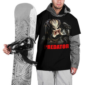 Накидка на куртку 3D с принтом Predator в Новосибирске, 100% полиэстер |  | боевик | кино | хищник | шварценнегер