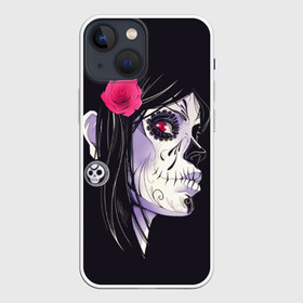 Чехол для iPhone 13 mini с принтом День мертвецов в Новосибирске,  |  | mexi | день мертвых | мексика | мексиканский череп | мертвецов | орнамент | праздник | узоры | цветы