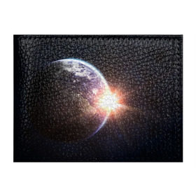 Обложка для студенческого билета с принтом Космический свет в Новосибирске, натуральная кожа | Размер: 11*8 см; Печать на всей внешней стороне | Тематика изображения на принте: вселенная | галактика | земля | солнце
