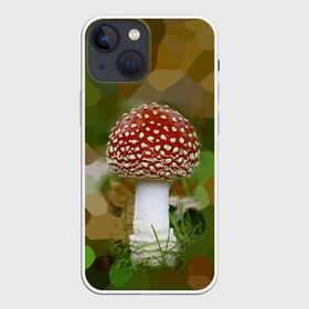 Чехол для iPhone 13 mini с принтом Мухоморчик в Новосибирске,  |  | Тематика изображения на принте: гриб | камуфляж | лес | мухомор | поганка | яд | ядовитый