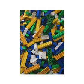 Обложка для паспорта матовая кожа с принтом Конструктор LEGO в Новосибирске, натуральная матовая кожа | размер 19,3 х 13,7 см; прозрачные пластиковые крепления | Тематика изображения на принте: игрушка | конструктор | лего