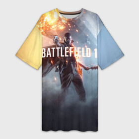Платье-футболка 3D с принтом Battlefield 1 | Под дирижаблем в Новосибирске,  |  | battlefield батла | батлфилд