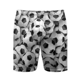 Мужские шорты 3D спортивные с принтом Футбольные мячи в Новосибирске,  |  | мяч | спорт | футбол | футбольные