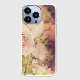 Чехол для iPhone 13 Pro с принтом Винтажные розы в Новосибирске,  |  | vintage | винтаж | зелень | лето | пионы | розы | узоры | цветы