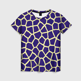 Женская футболка 3D с принтом Giraffe в Новосибирске, 100% полиэфир ( синтетическое хлопкоподобное полотно) | прямой крой, круглый вырез горловины, длина до линии бедер | жираф