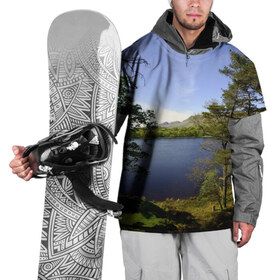Накидка на куртку 3D с принтом сосны в Новосибирске, 100% полиэстер |  | берег | горы | лес | море | озеро | океан | сосны | тайга