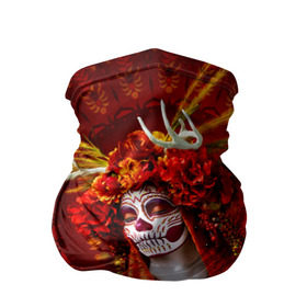 Бандана-труба 3D с принтом День мертвецов в Новосибирске, 100% полиэстер, ткань с особыми свойствами — Activecool | плотность 150‒180 г/м2; хорошо тянется, но сохраняет форму | cobwebs | color | day of the dead | dead | death | eyes | girl | halloween | holiday | makeup | mask | mexican skull | mexico | ornament | pattern | взгляд | девушка | день мертвых | макияж | маска | мексика | мексиканский череп | мертвецов | орнамент | п