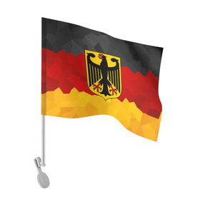 Флаг для автомобиля с принтом Германия в Новосибирске, 100% полиэстер | Размер: 30*21 см | 